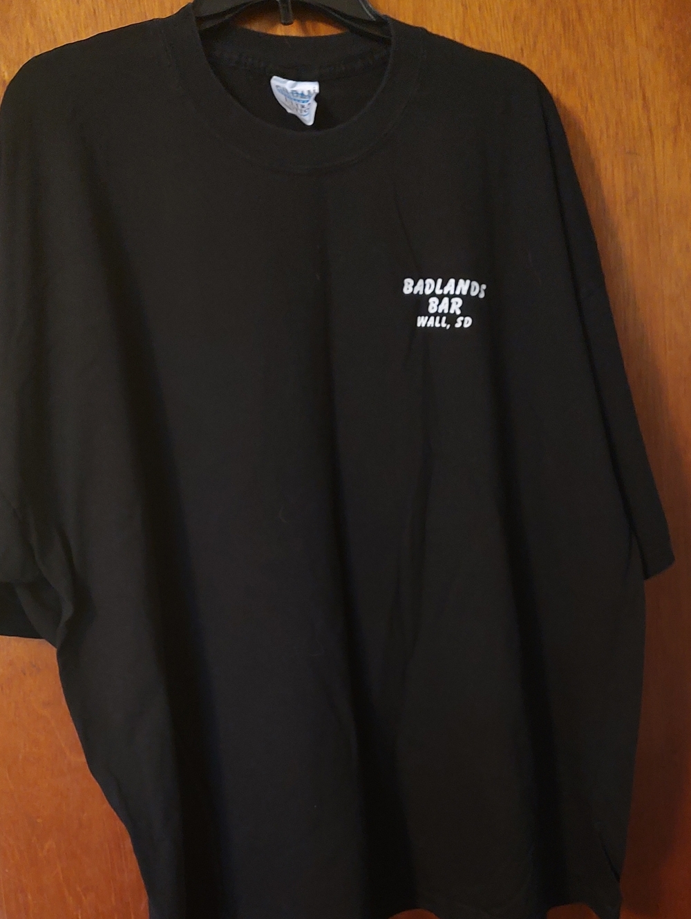 Gildan Black T-Shirt with White Badlands Bar Chest Logo